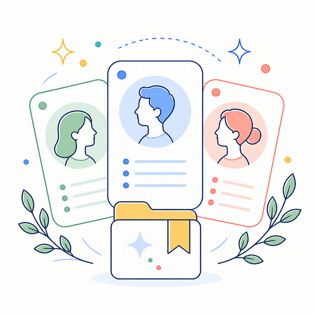 複数人保存のイラスト